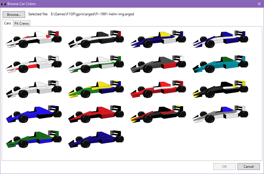Browse car colors screenshot