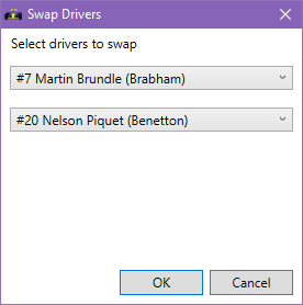 Swap drivers screenshot
