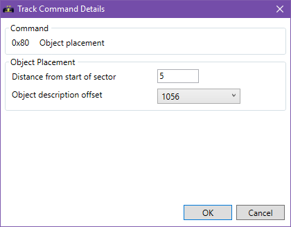 Track command 0x80 details window screenshot