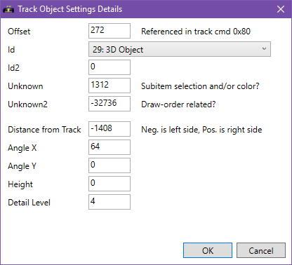 Object shape details window screenshot