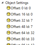 Object settings treeview screenshot