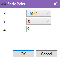 Object shape scale point editing
